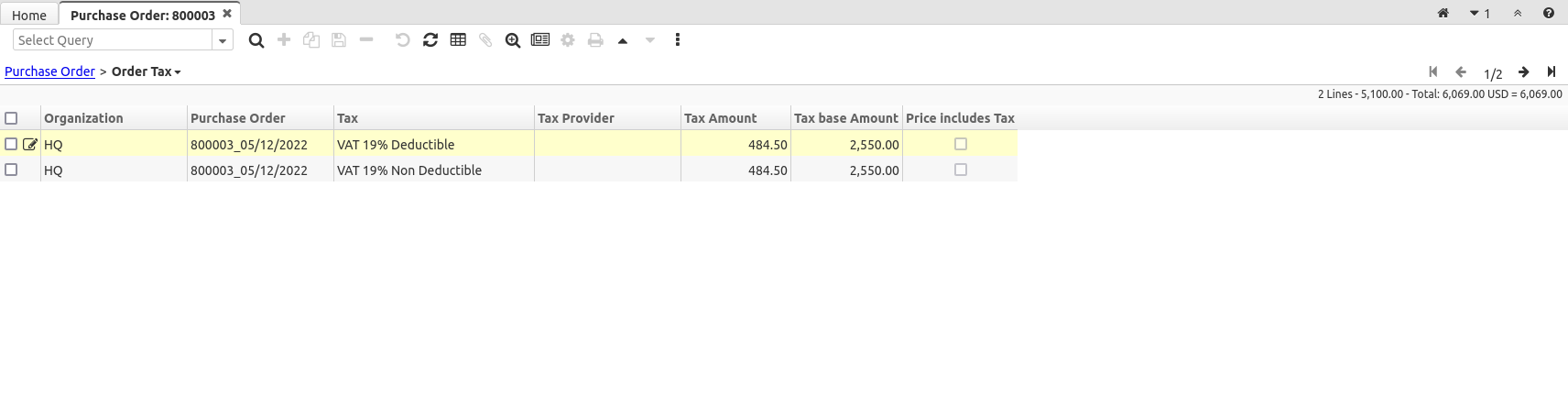 5057 PO Tax