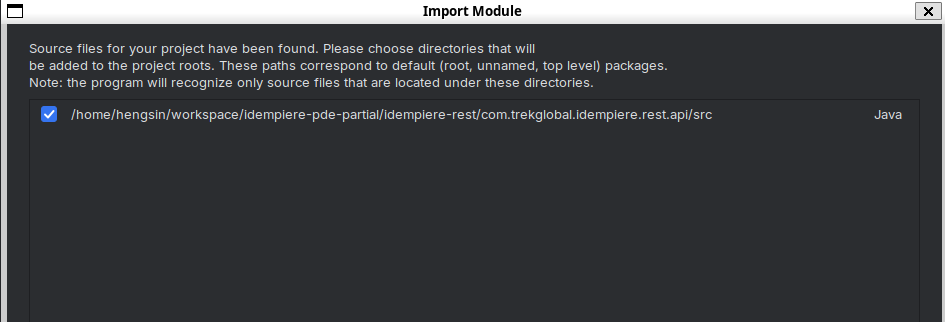 Import com.trekglobal.idempiere.rest.api Step 3