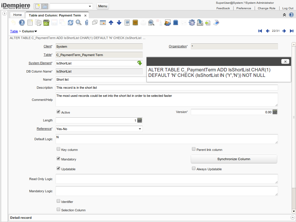 01 AddShortListToPaymentTerm