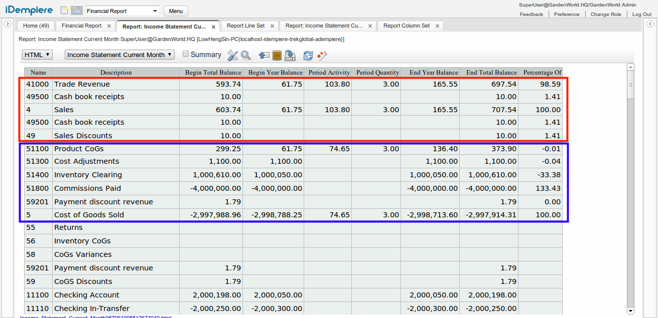 NF001 Multi Percentage Example
