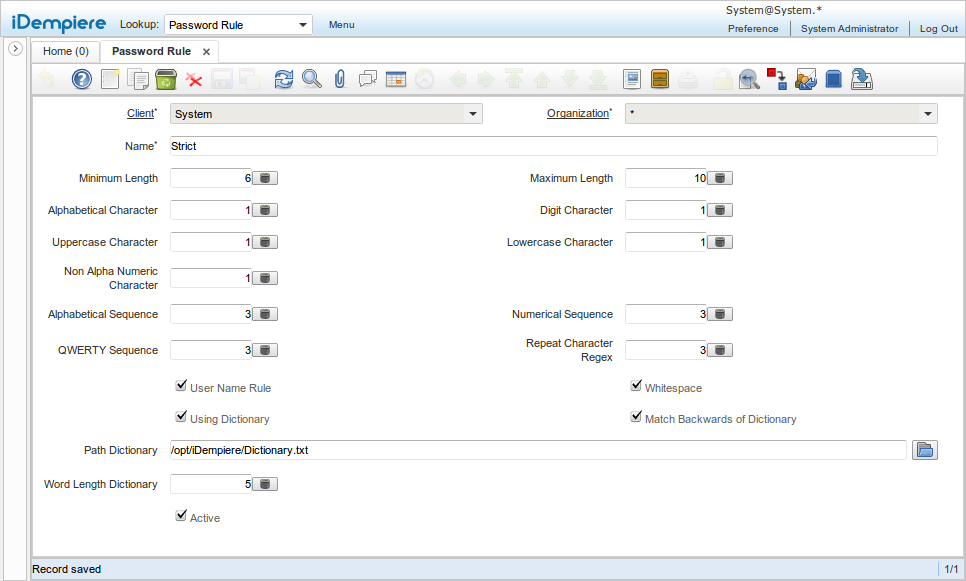 NF001 SEC PasswordRules