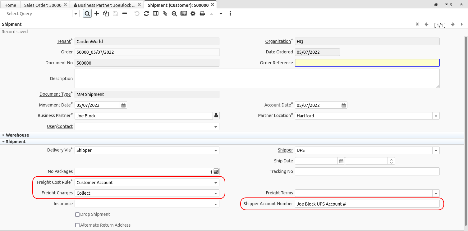 5083 CustomerShipment