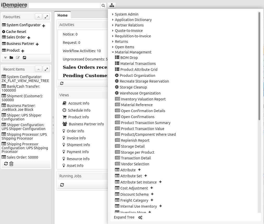5213 FlatViewMenuTree