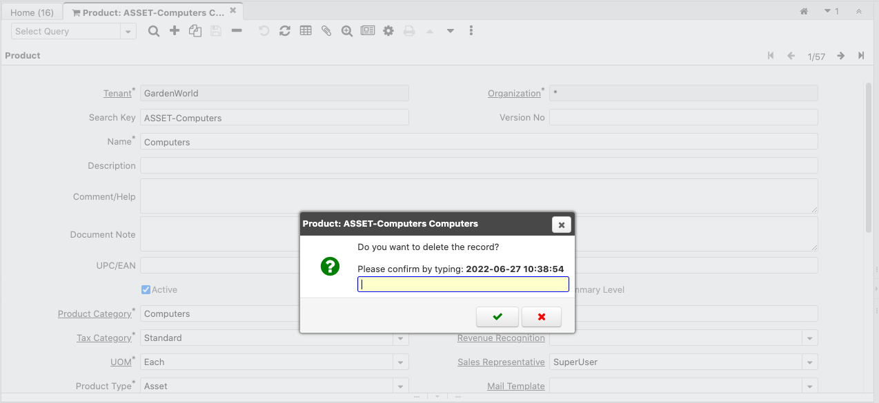 Deleteconfirm logic date input