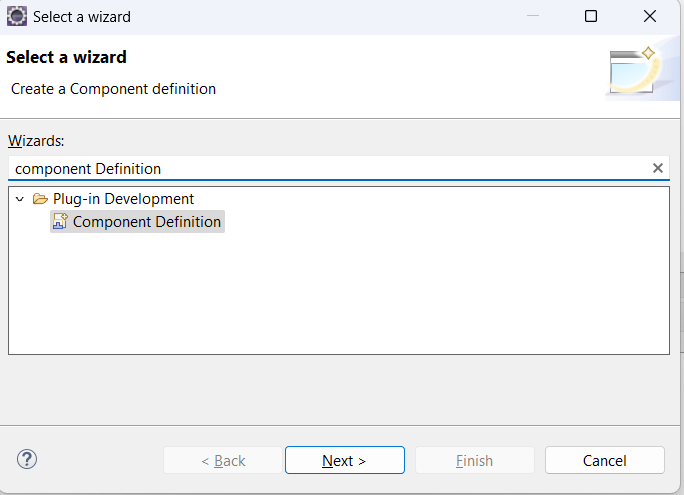 Component Definition Wizard
