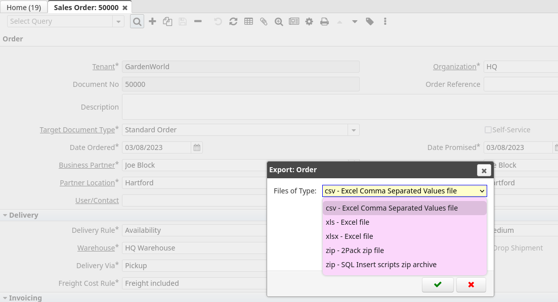 SQL Insert Scripts Export Types