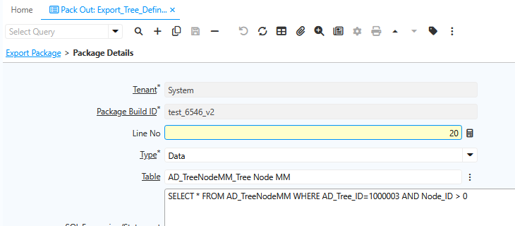 ExportTreeDefinition TreeNode