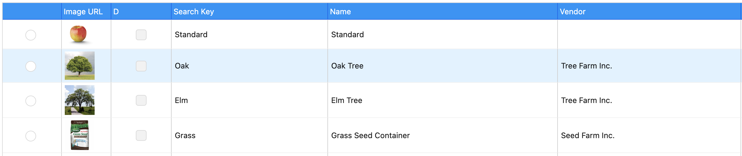 Info window grid withimages