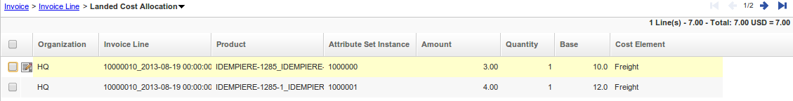 EstimatedLandedCost Landed Cost Allocation
