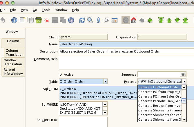 InfoWindowSetProcess