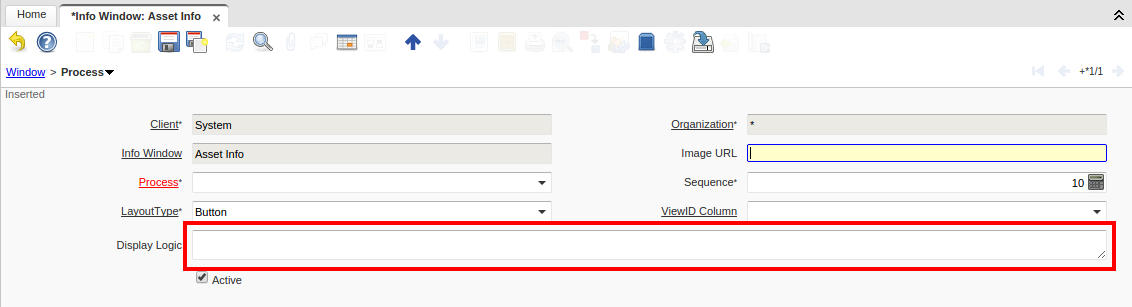 Infowindow displayLogicProcess