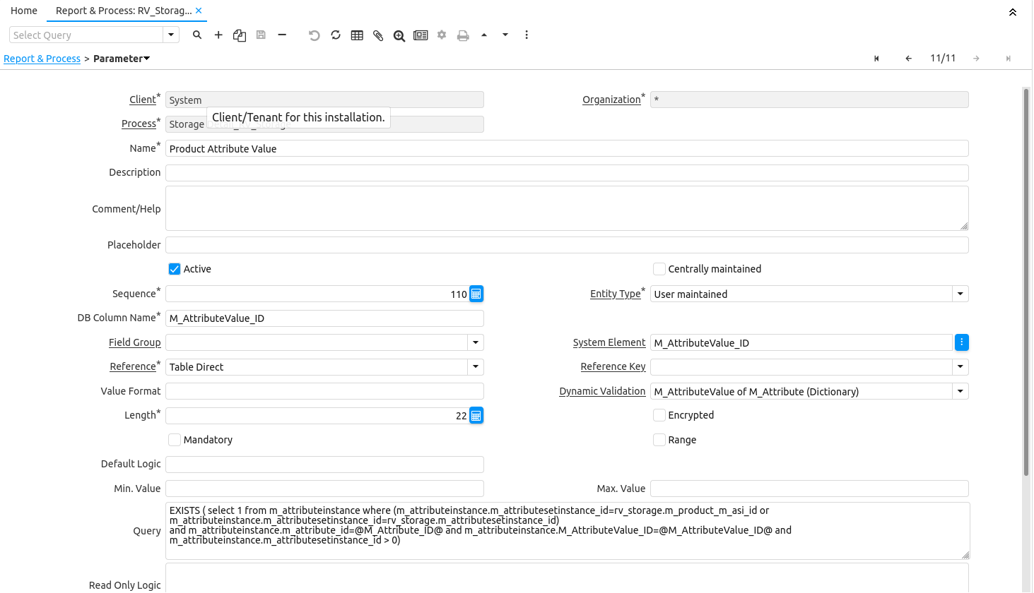 4904 Process Parameter