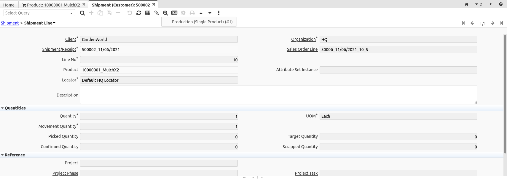Shipment Line Zoom Across 5031